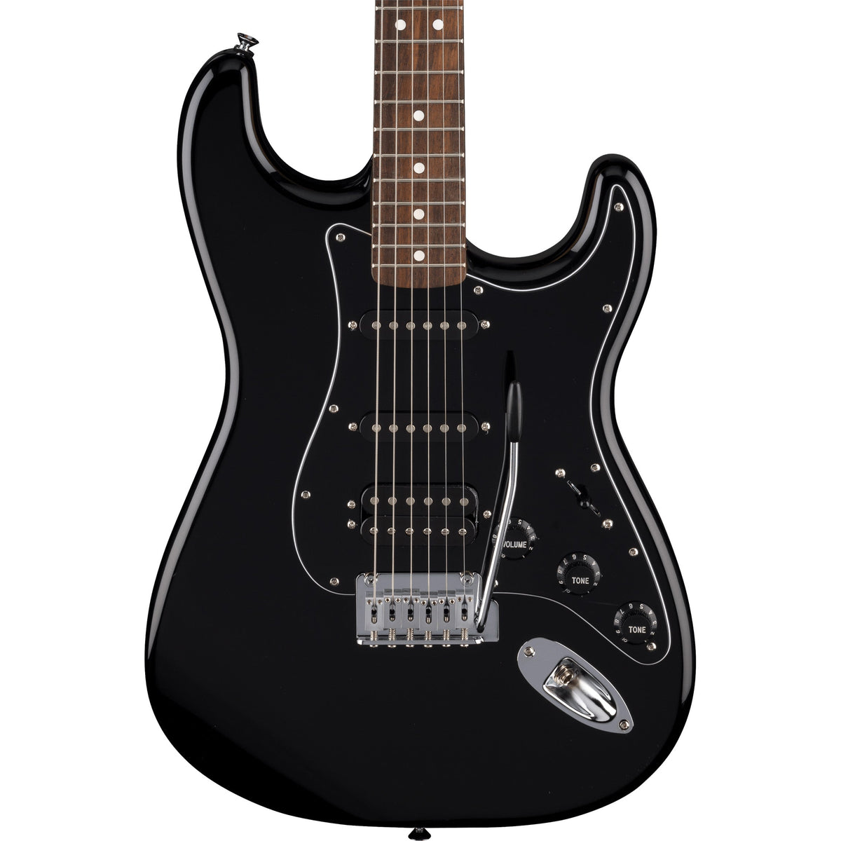 Fender Standard Stratocaster HSS - Laurel Fingerboard, Black Pickguard, Black