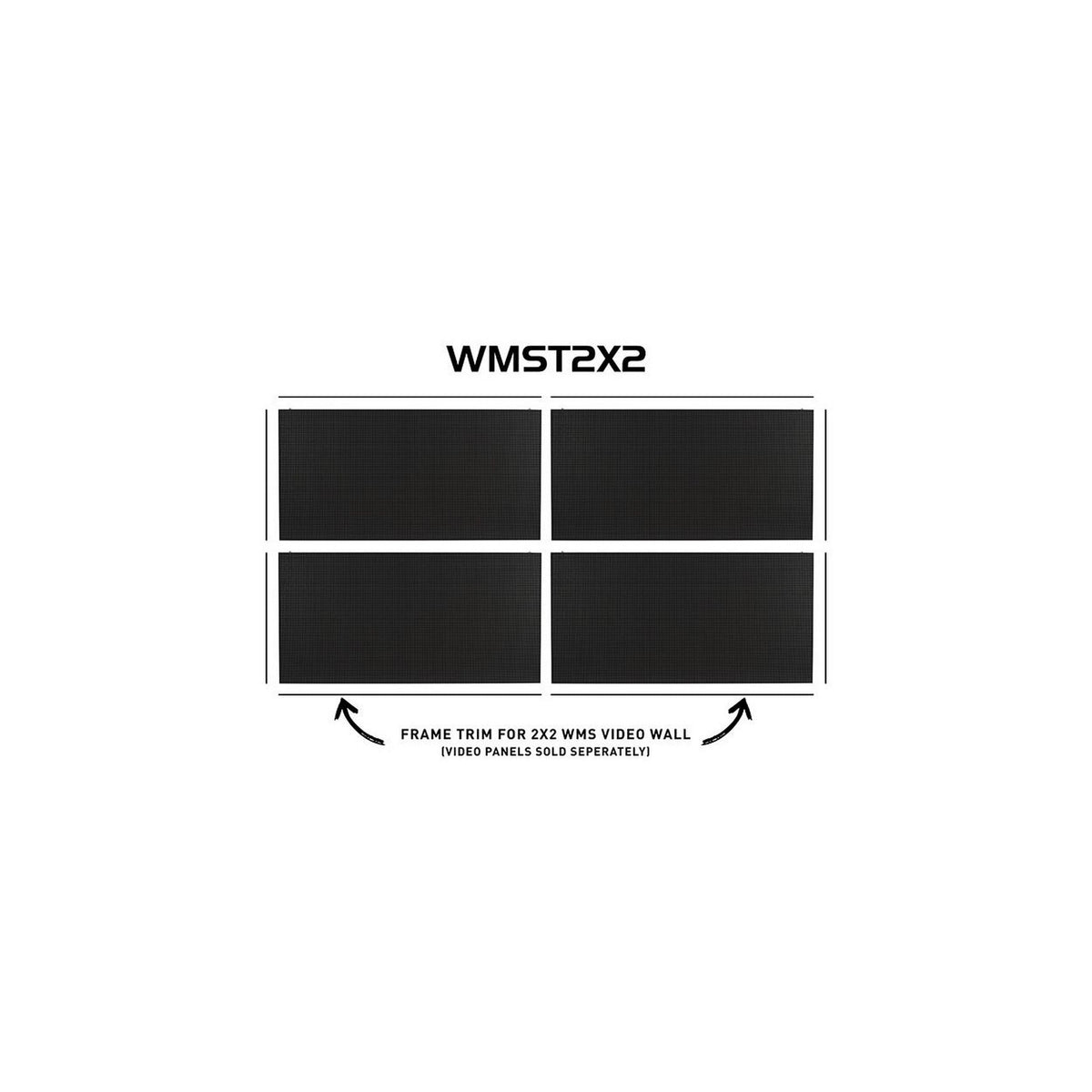 ADJ WMST Frame Trim Set for WMS Panel - 4 x 39.3’’ & 4 x 19.6’’ Trim Pieces