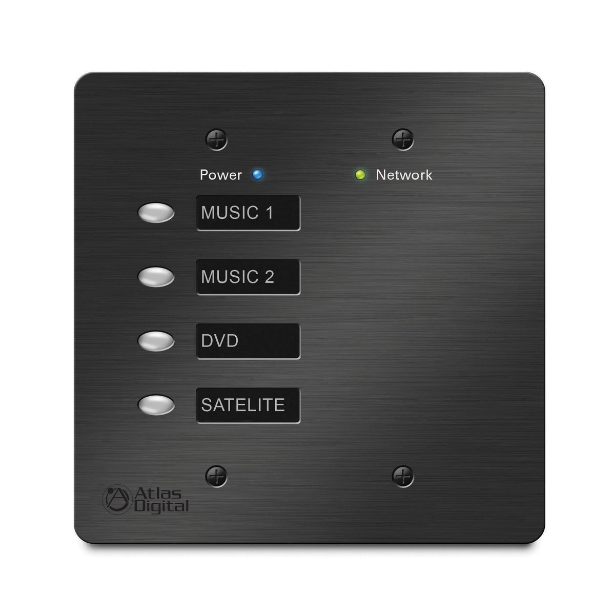 AtlasIED BBWP-S4B BlueBridge 4-Button Audio Controller, Black