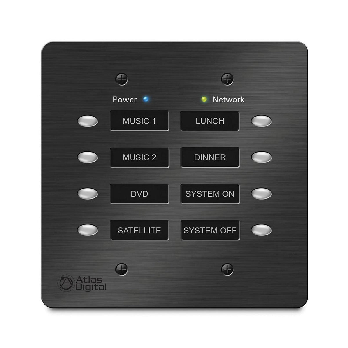 AtlasIED BBWP-S8 Series BlueBridge 8-Button Audio Controller - Black