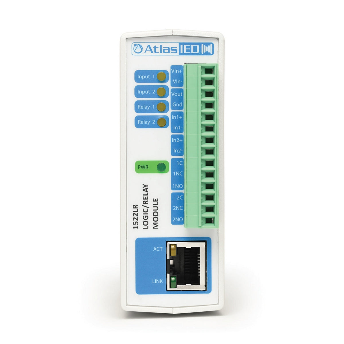 AtlasIED 1522LR 2 Logic Input x 2 Relay Output IO Device