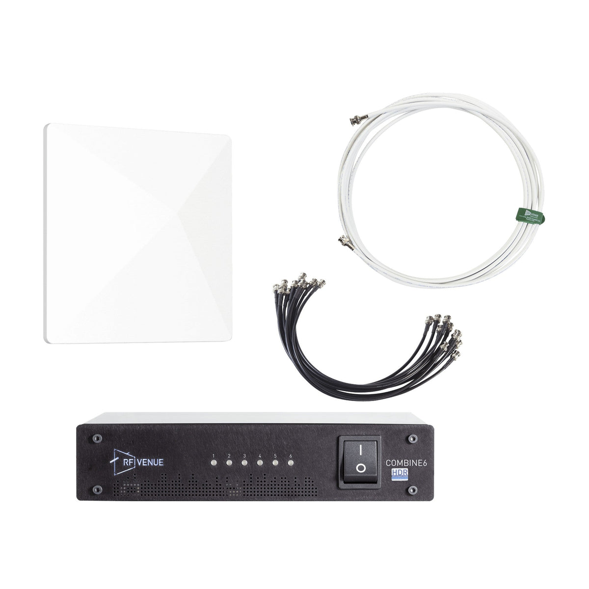 RF Venue COMB6CP-ARC RF Venue COMBINE6 HDR and CP-ARC Bundle - White Antenna and Coaxial Cable