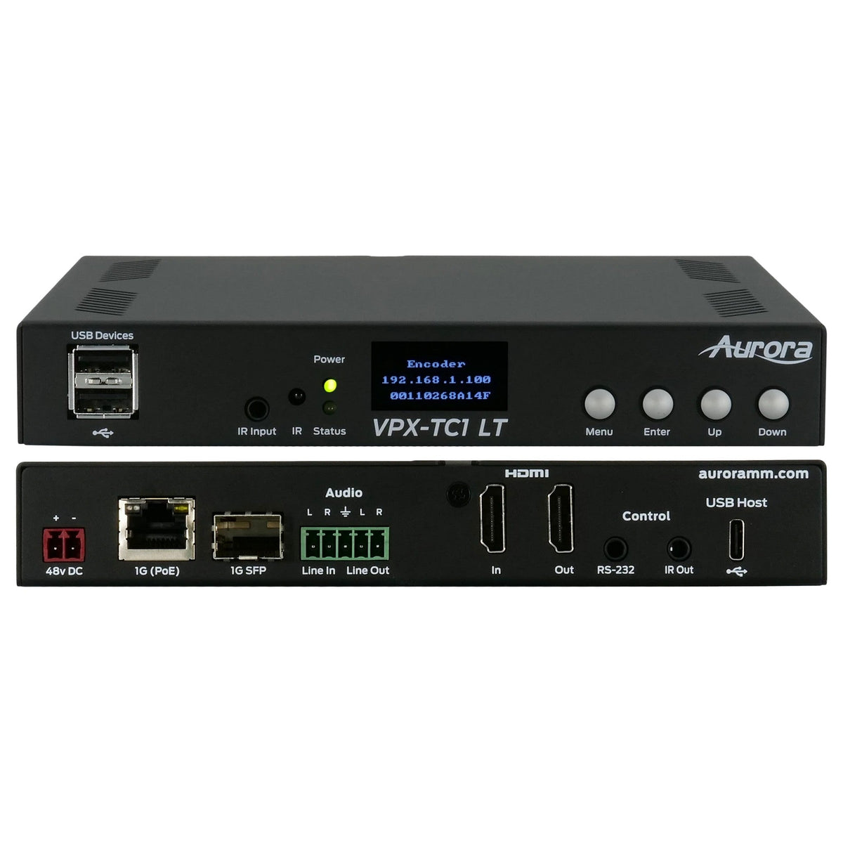 Aurora VPX-TC1-LT 4K30 1Gbps AV over IP Transceiver