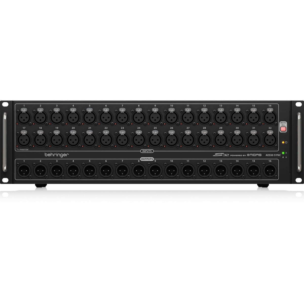 Behringer S32 Digital Stage Box with 32 Midas Preamps and AES50 Networking