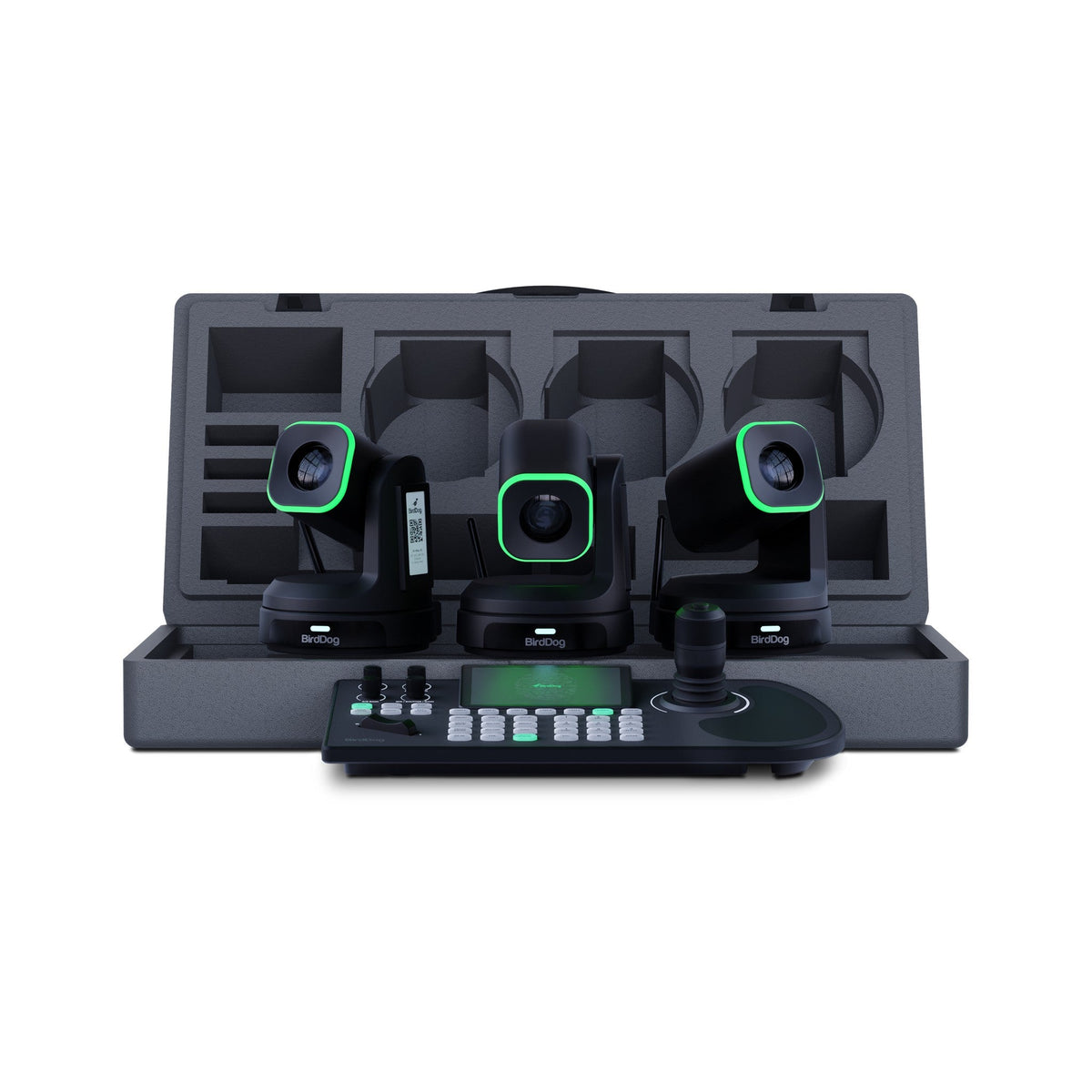 BirdDog 3x X1 PTZ Camera and KBD Keyboard Bundle Black - Black