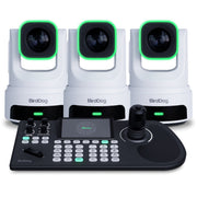BirdDog X4E Ultra PTZ Cameras and KBD Controller Combo Professional Camera Bundle - White