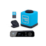Catchbox Plus Wireless Microphone System with 2-Channel Plus Hub DSP Receiver - 1x Cube + Charger, 1x Clip + Single
