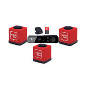 Catchbox Plus Wireless Microphone System with 4-Channel Plus Hub DSP Receiver - 3x Cubes + 3x Chargers, 1x Clip