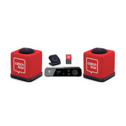 Catchbox Plus Wireless Microphone System with 4-Channel Plus Hub DSP Receiver - 2x Cubes + 2x Chargers, 1x Clip