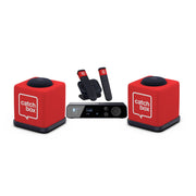 Catchbox Plus Wireless Microphone System with 4-Channel Plus Hub DSP Receiver - 2x Cubes + 2x Chargers, 2x Sticks