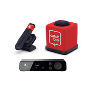 Catchbox Plus Wireless Microphone System with 4-Channel Plus Hub DSP Receiver - 1x Cube + Charger, 1x Stick + Single