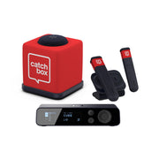 Catchbox Plus Wireless Microphone System with 4-Channel Plus Hub DSP Receiver - 1x Cube + Charger, 2x Sticks + Dual