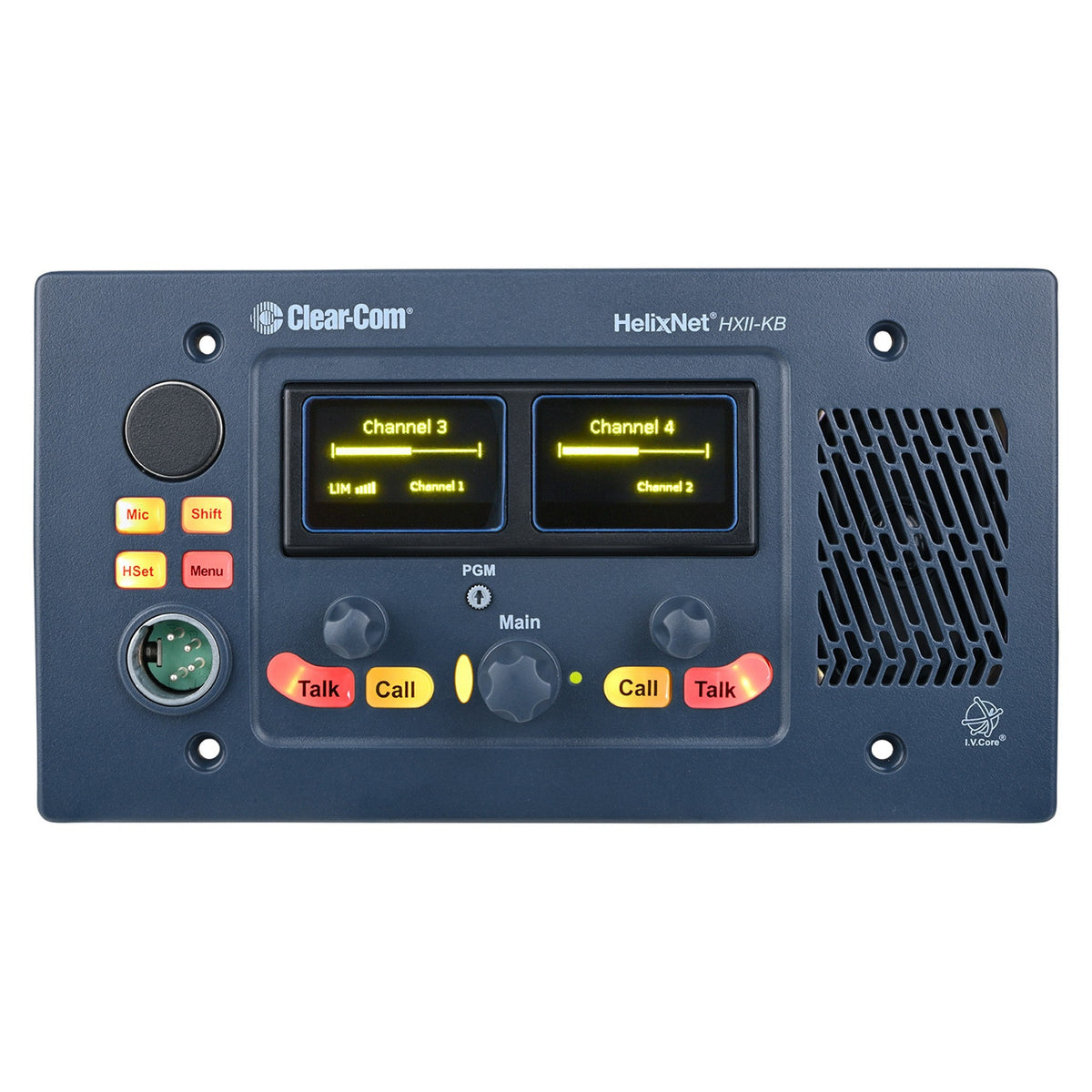 Clear-Com HelixNet HKB Speaker Station with 2/4Channel Program Audio Flush Mounted - 4-pin XLR-M