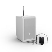 LD Systems ANNY 8 BPH B4.7 Portable Battery-Powered Bluetooth PA Loudspeaker with Headset Microphone - White