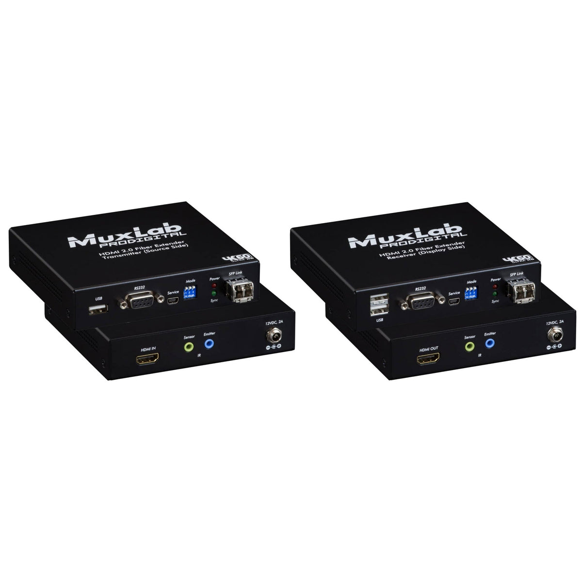 MuxLab 500485 HDMI 2.0 Fiber Extender Kit (Single Mode)