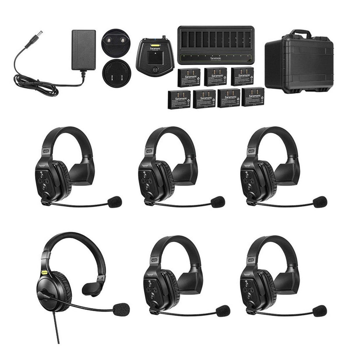 Saramonic WiTalk Wireless Intercom Systems - 6-Person Full-Duplex 1.9GHz Wireless Single-Ear Headset