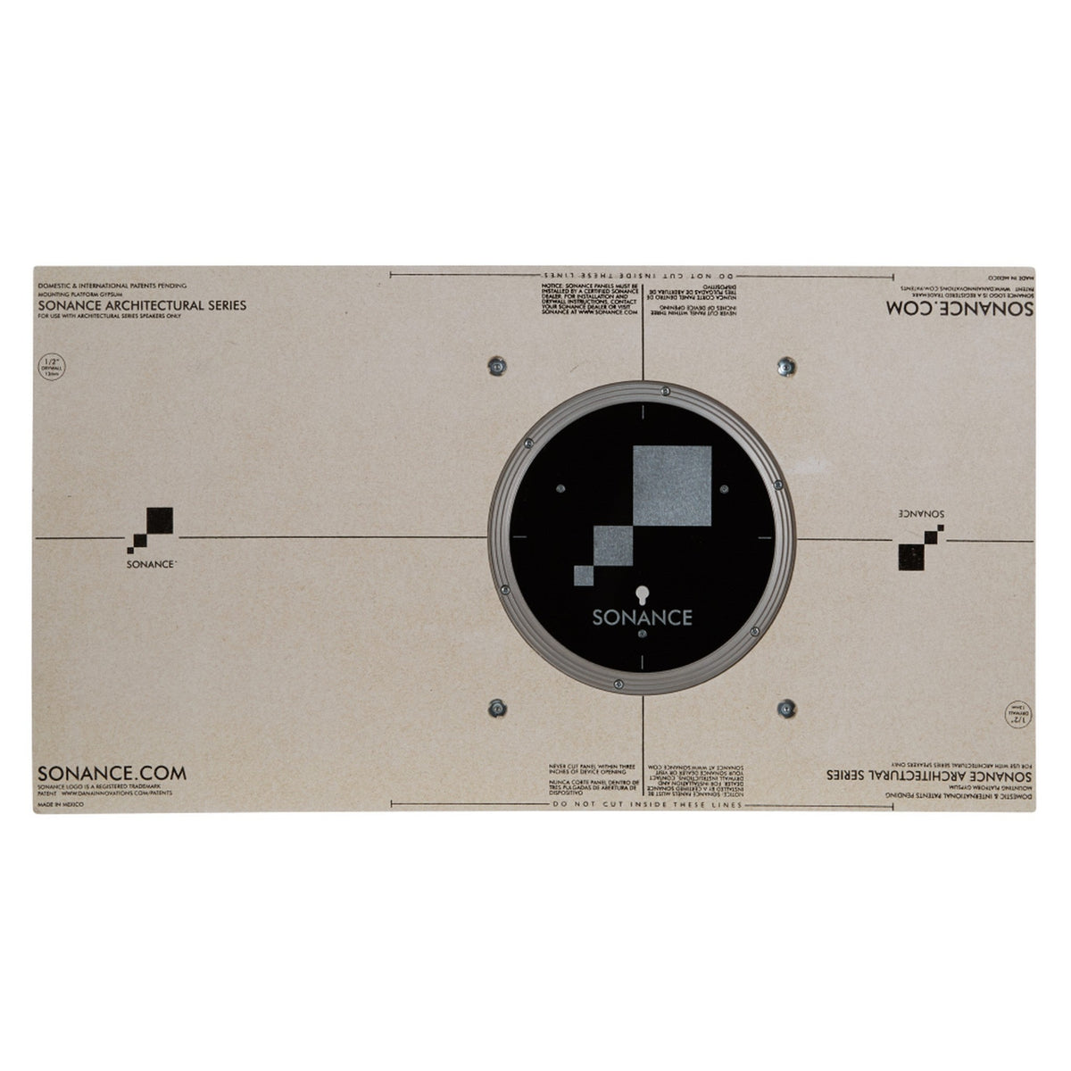 Sonance Architectural Series Gypsum Mounting Platform Medium - 1/2-inch, Round
