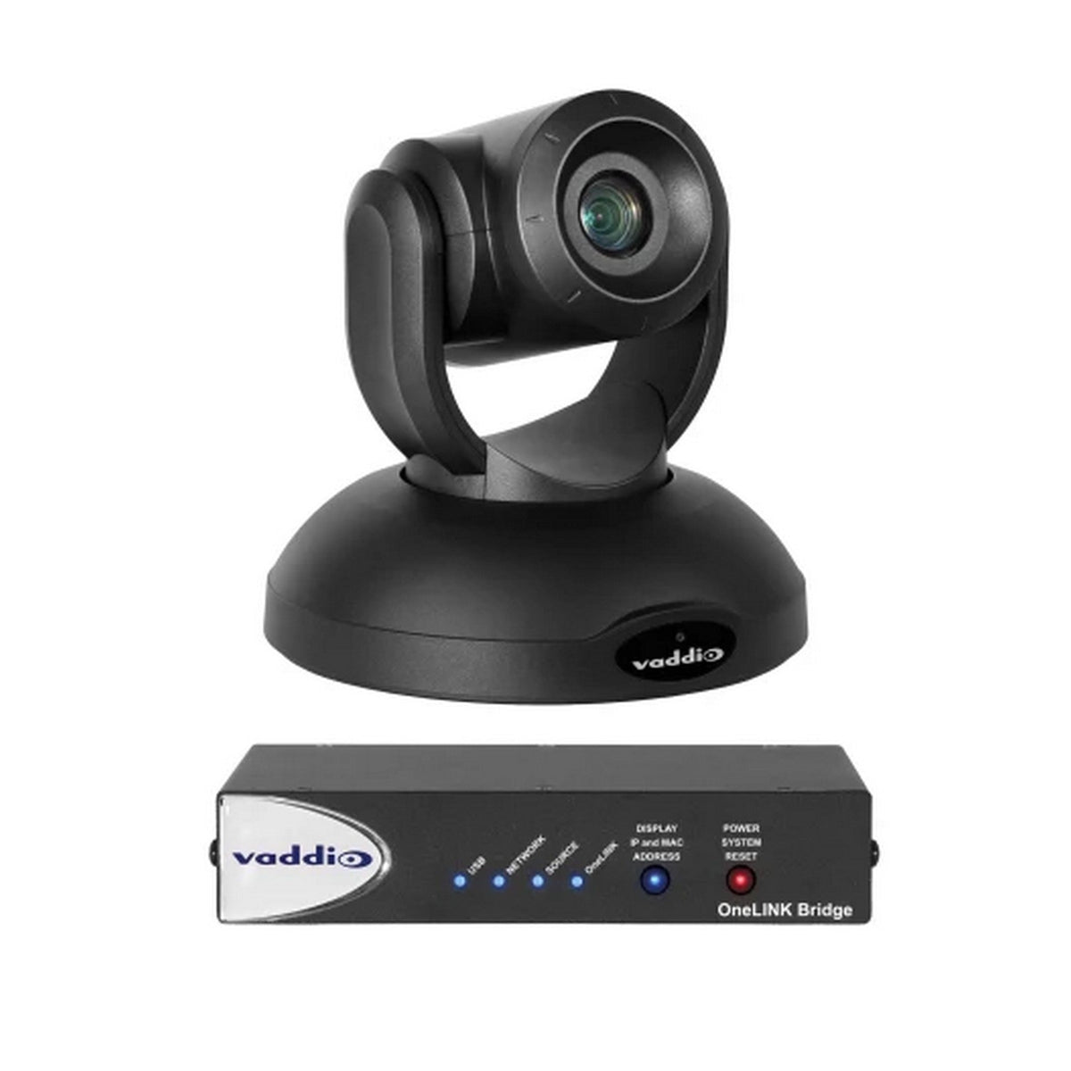 Vaddio RoboSHOT 40 UHD PTZ Camera with OneLINK Bridge/OneLINK Bridge Express System - Black