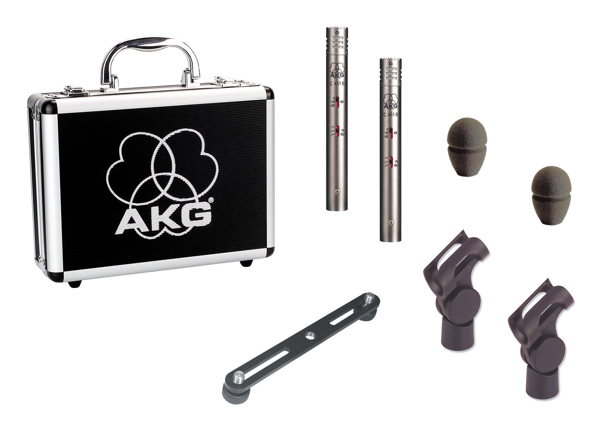 AKG C451B/ST Stereo Matched Pair Small Diaphragm Condenser Mic