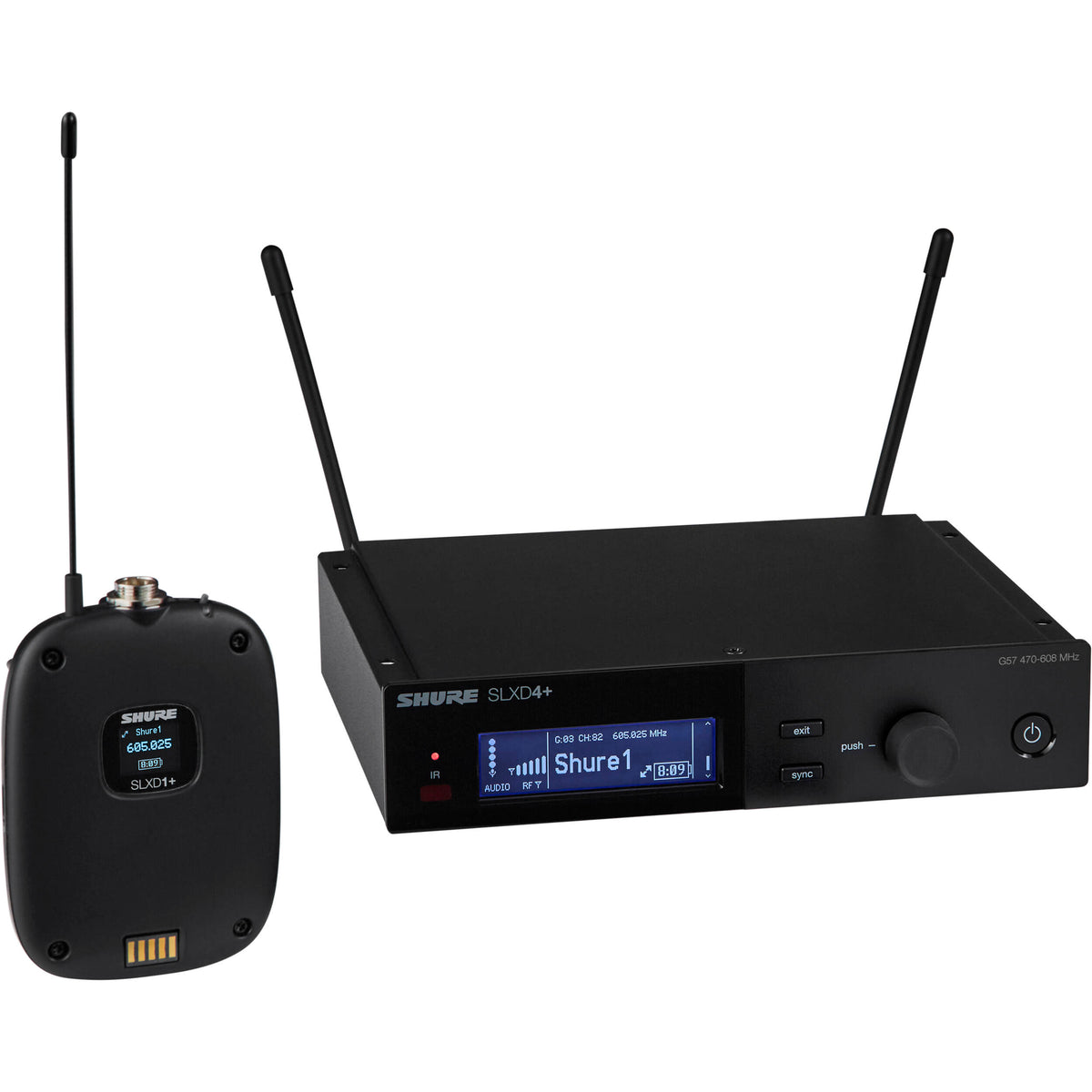 Shure SLXD14+ Digital Wireless Guitar System - G57 Frequency