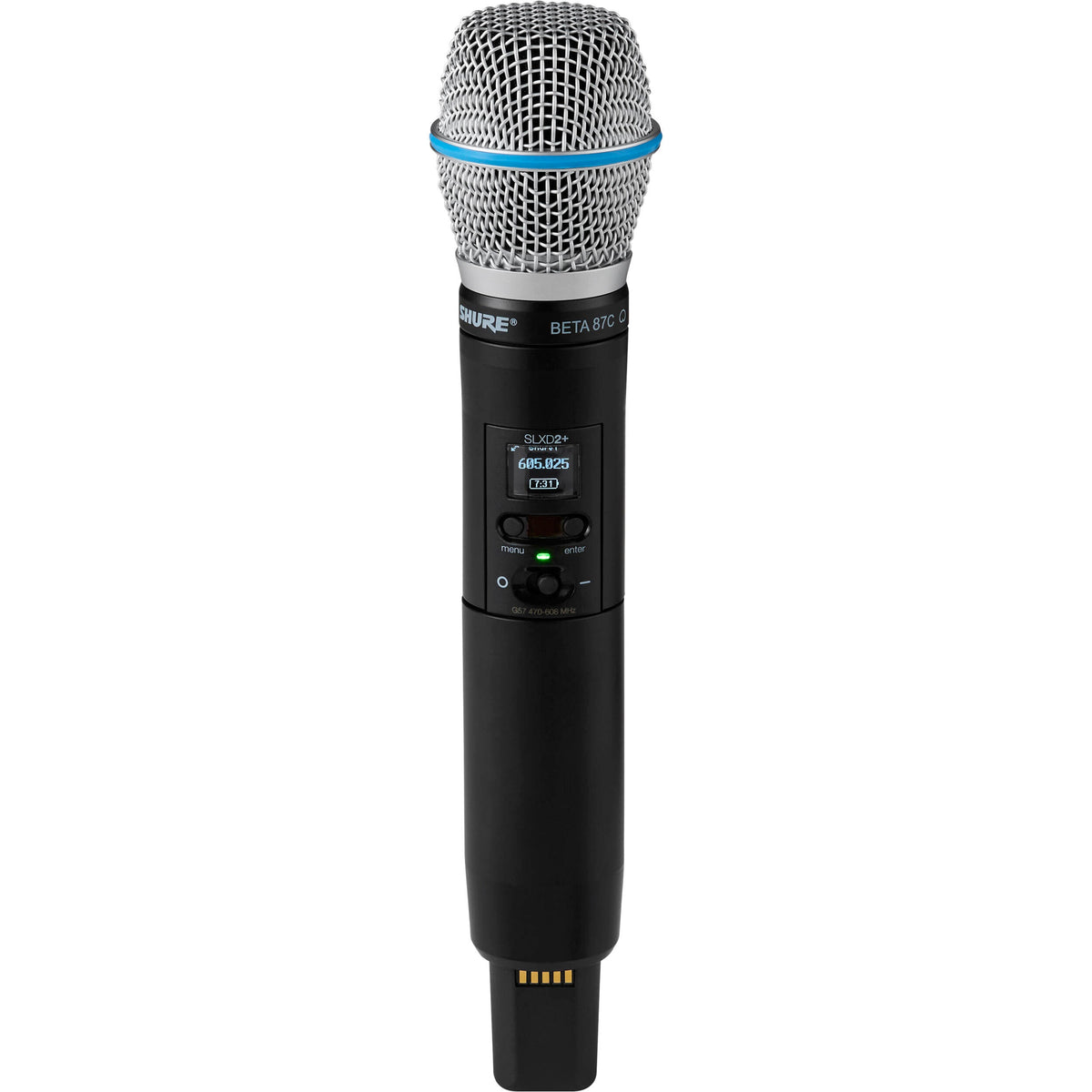 Shure SLXD2+ Wireless Handheld Transmitter w/Beta87A Mic Capsule - G57 Frequency