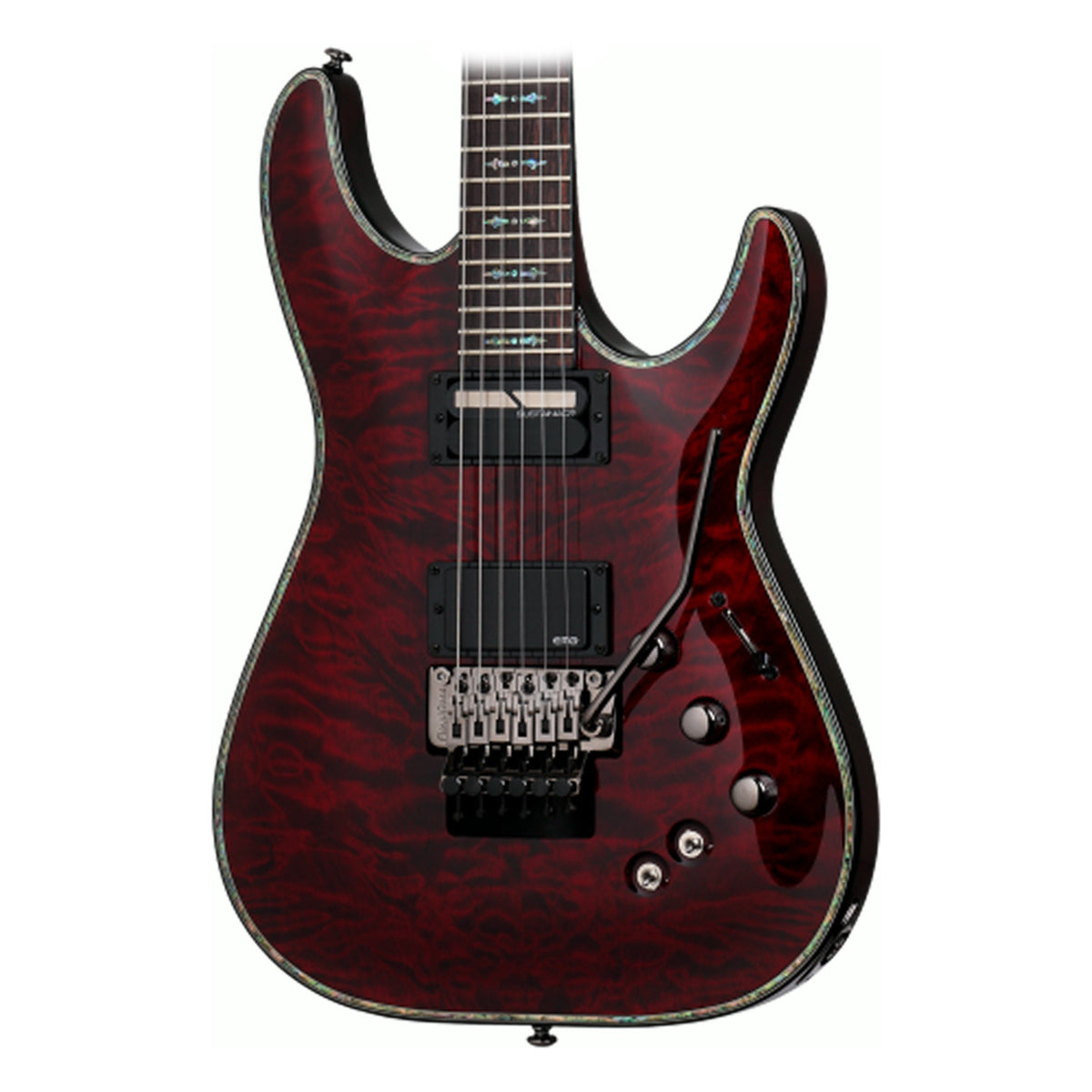 Schecter Hellraiser C-1 FR with Floyd Rose Tremolo Electric Guitar, Black Cherry