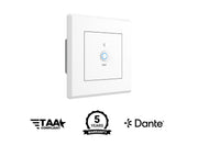 Turtle AV BTWP-EU Dante Bluetooth Wallplate EU Wall Box White