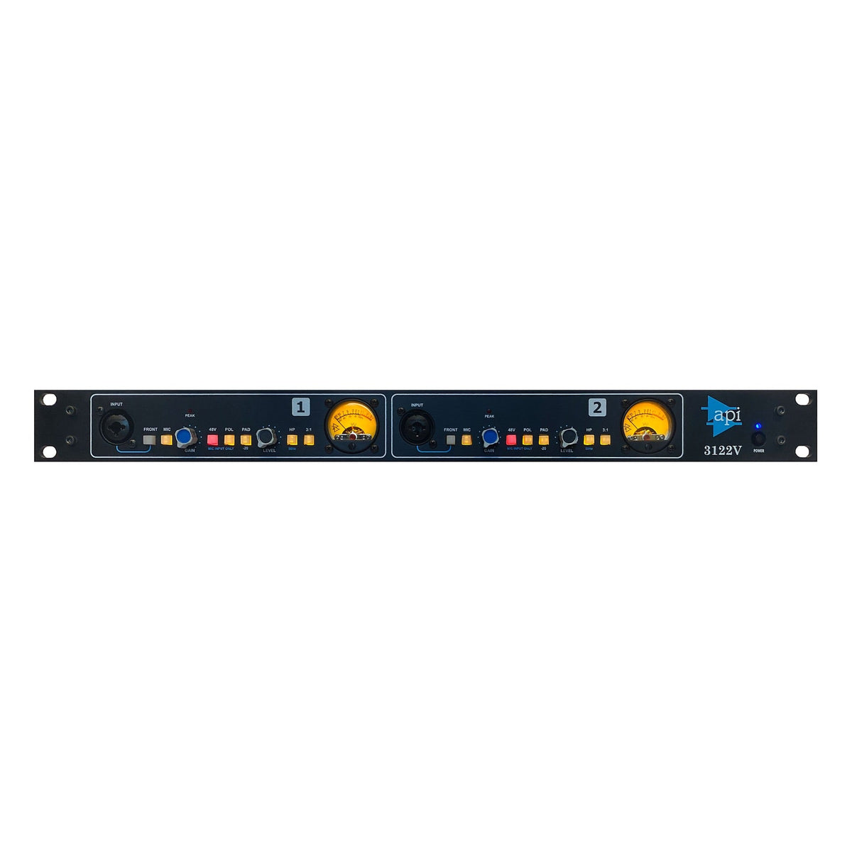 API 3122V 2 Channel Mic/Line Pre with Variable Output and Highpass Filter