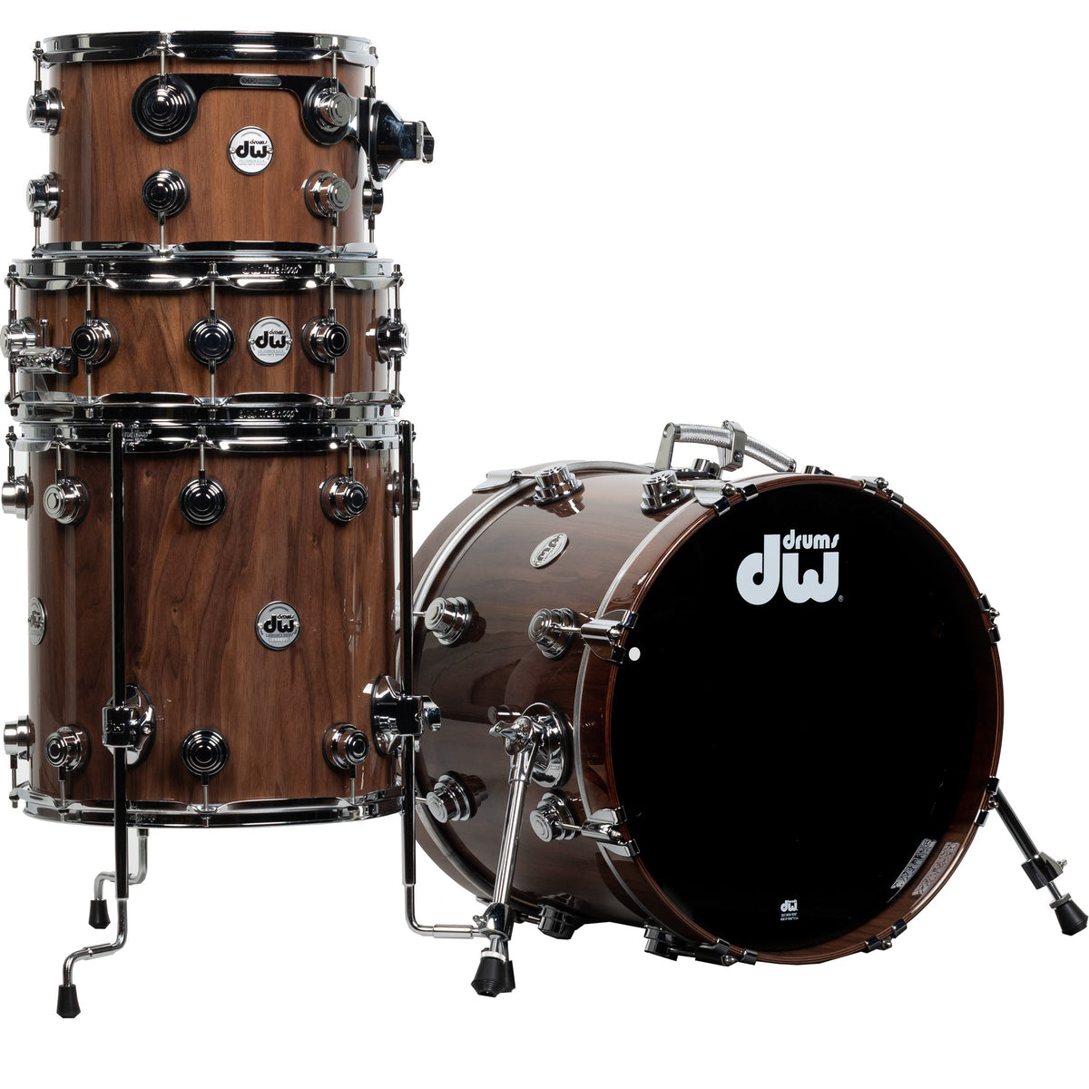 Drum Workshop Collectors Series 4-Piece Shell Kit - Walnut Gloss Lacquer