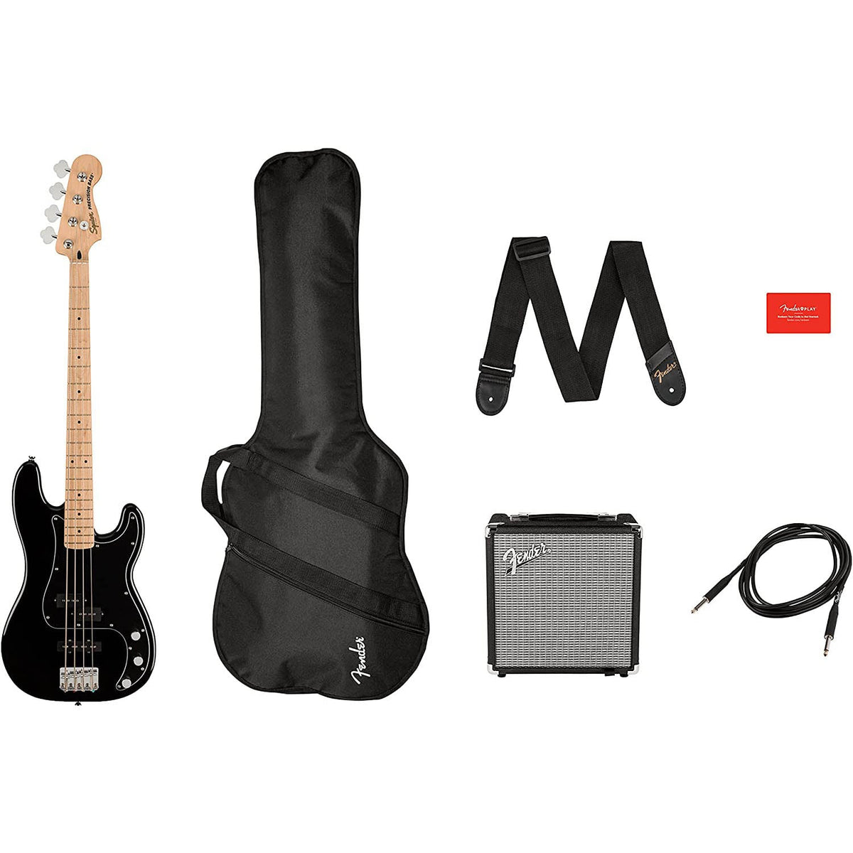 Squier Affinity Series Precision Bass PJ Pack - Black