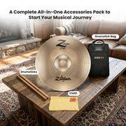 Zildjian Z40116 19" Z Custom Crash Cymbal w/ Drumstick Bag