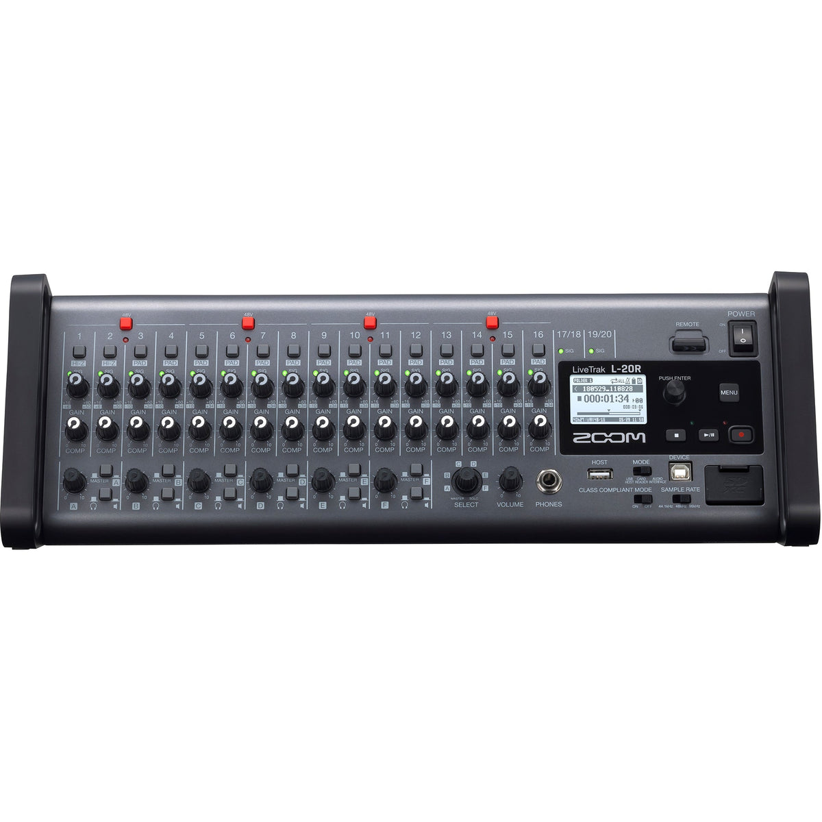 Zoom LiveTrak L-20R Rack Mountable Live Mixer/Recorder