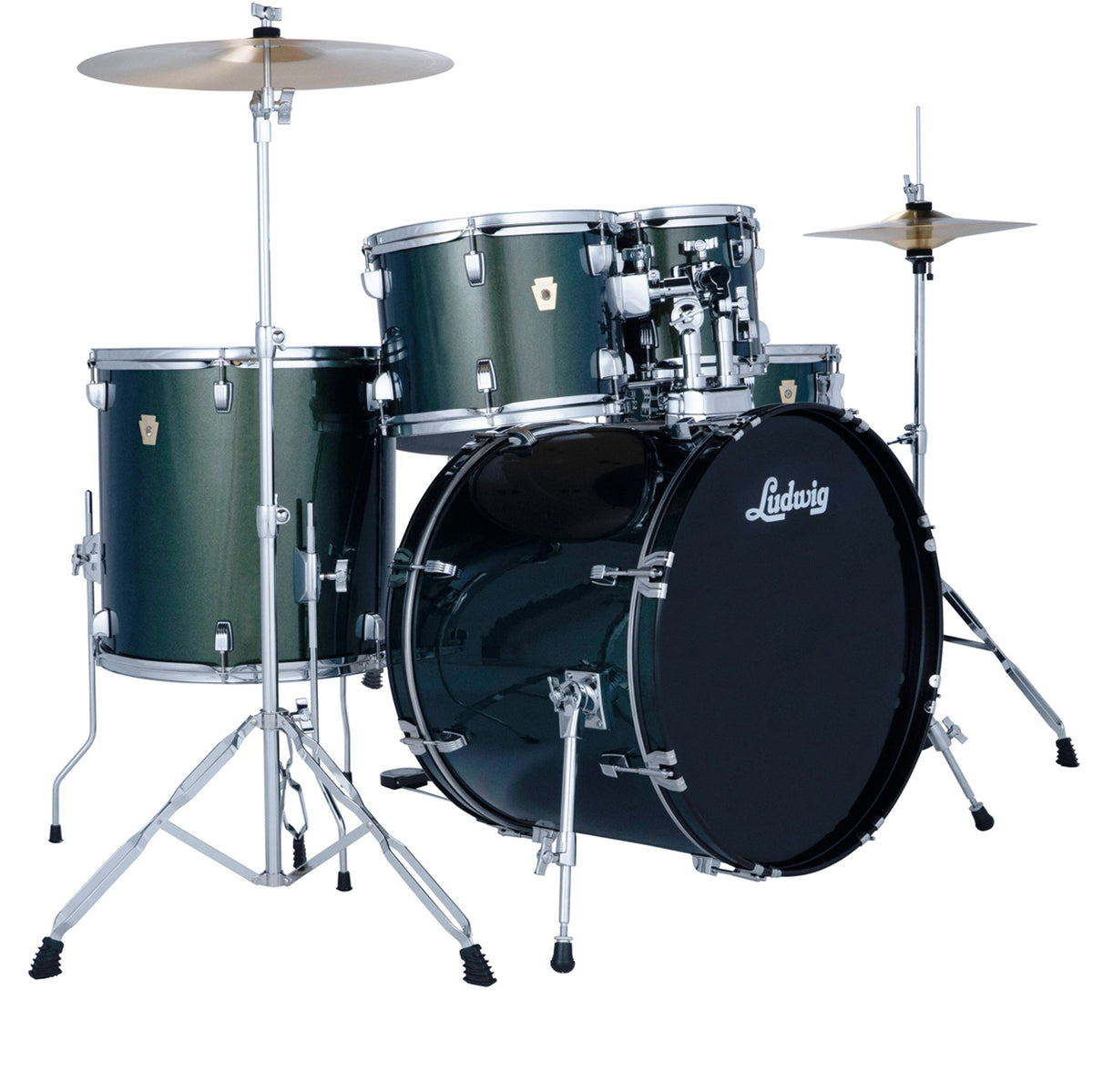 Ludwig Accent Series 5-Piece Drum Kit - Jade Dust