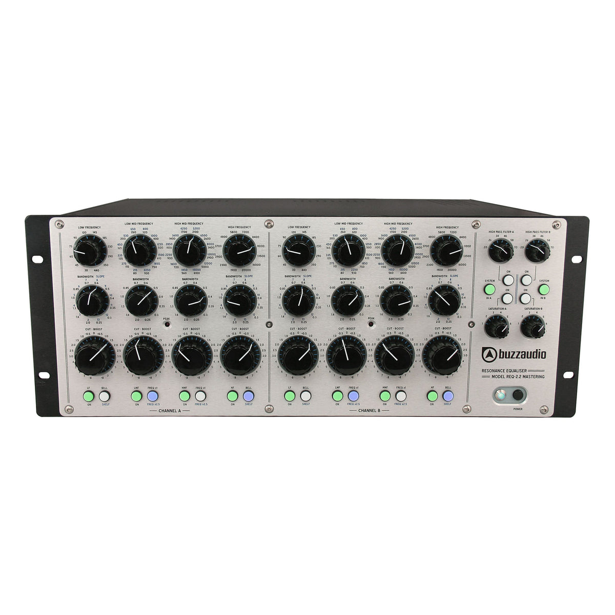 Buzz Audio REQ 2.2 Stereo EQ w/ Mastering Version with Active Filter Low Band