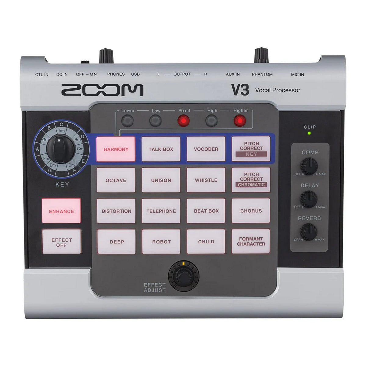 Zoom V3 Vocal Processor and Recording Bundle with Zoom UAC-232 USB-C Audio Interface, Fansonic FS-230CM Condenser Microphone, Koss UR-20 Headphones, and Hosa Cables