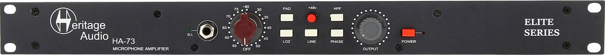Heritage Audio HA73 Elite Series Single-Channel Full Rack Mic Preamp