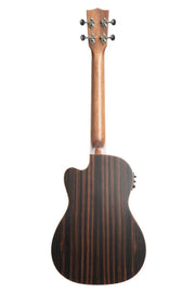Kala Solid Spruce Striped Ebony Baritone Cutaway Ukulele w/ EQ