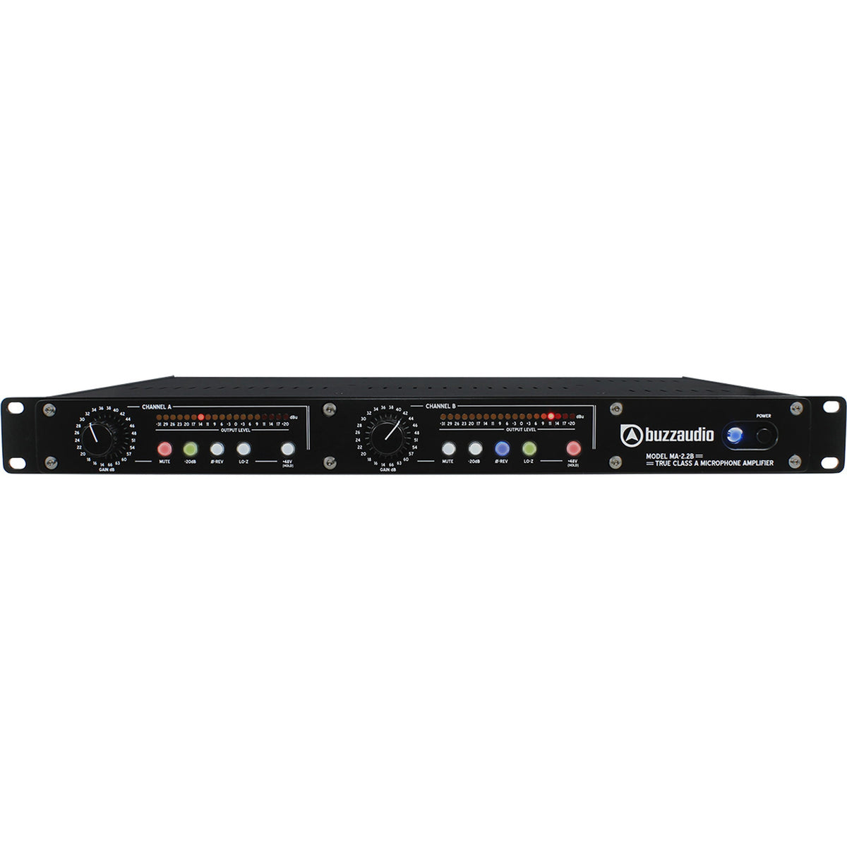 Buzz Audio MA2.2B 2 Mic Pre with Lundahl Transformers - Black