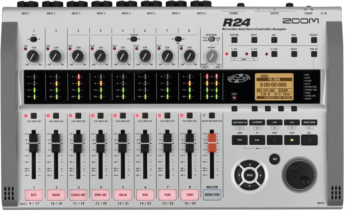 Zoom R24 24-Track Recorder Interface Controller Sampler