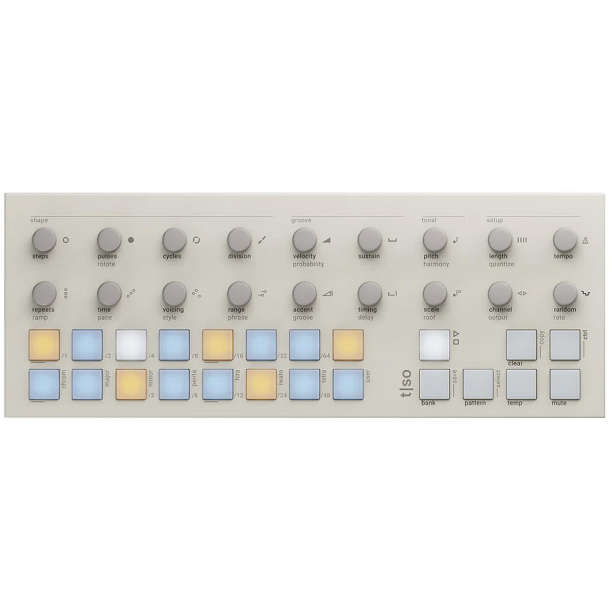 Torso Electronics T1 16-Track Algorithmic Desktop Sequencer - White